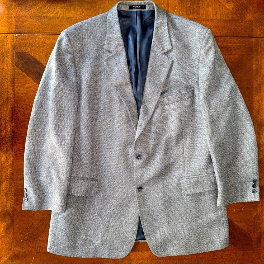 John Weitz Signature Collection Mens Charcoal Gray Jacket Sport Coat Blazer 48l